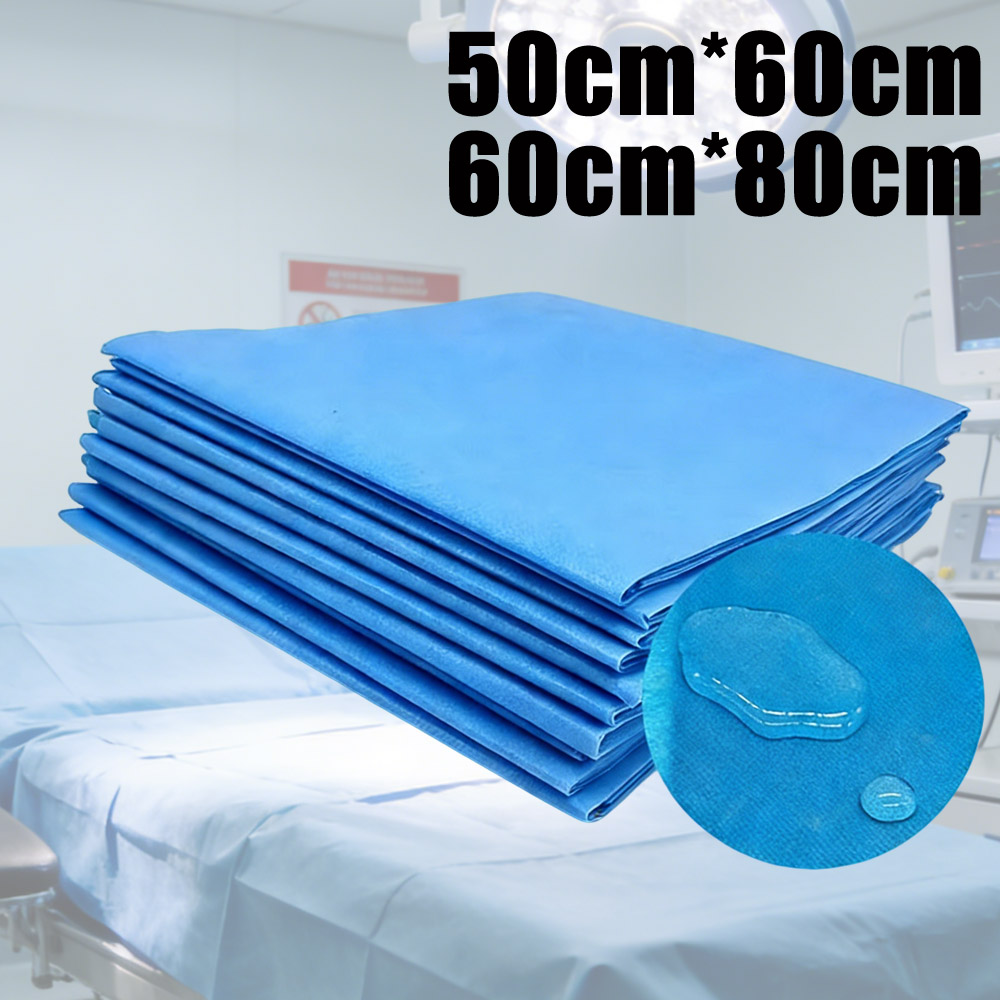 Medical Gloves - 20-100 Stück sterile Einweg-OP-Abdecktücher, blau, Vliesstoff,