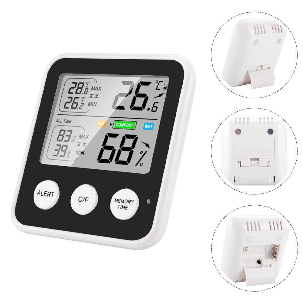 Thermometer Digital - Mini-Digital-Hygrometer-Thermometer, ABS-Elektronikkomponenten, Innenraum-Temperatur- und Feuchtigkeitsmesser für