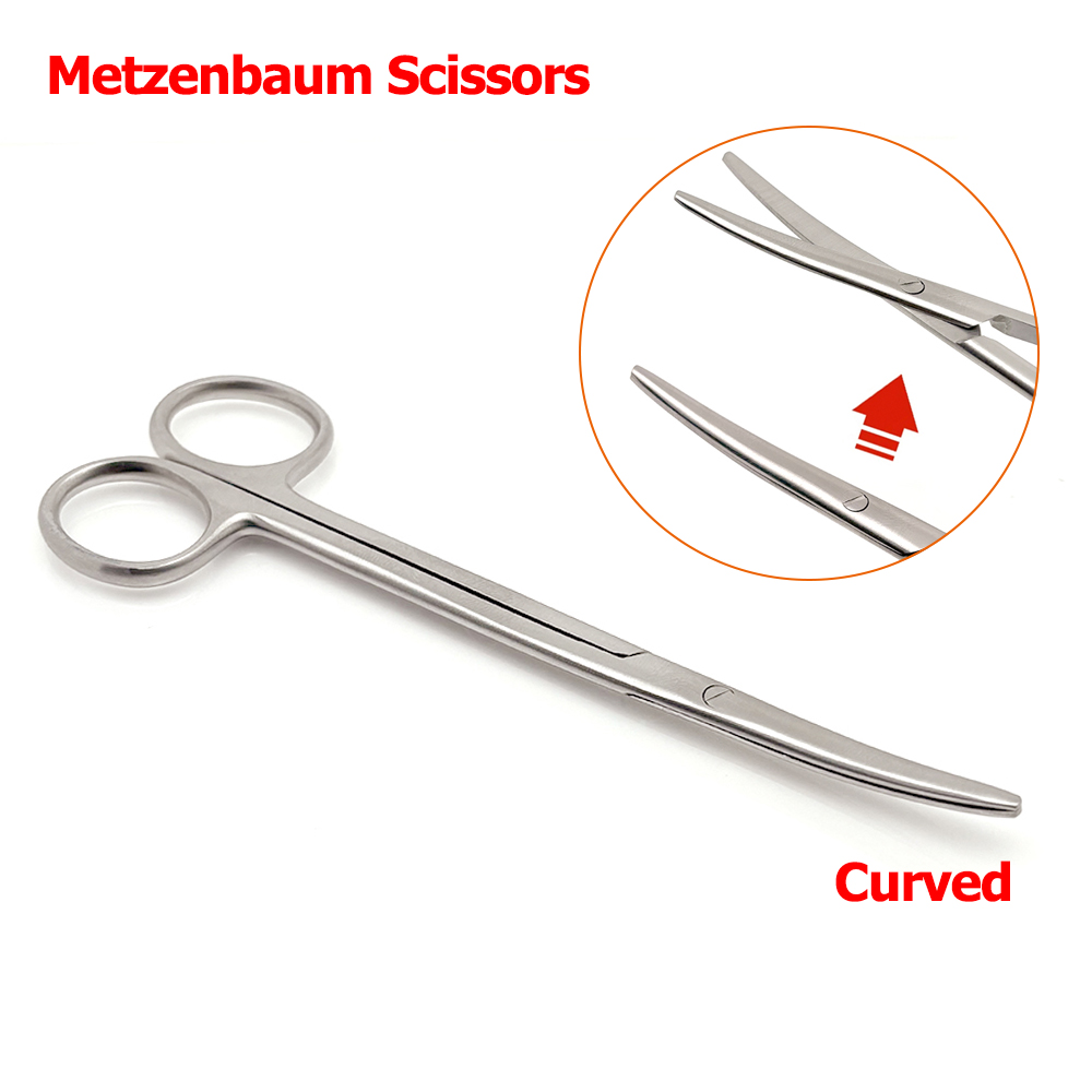 Medical Scissors - 14 cm große Tc-Metzenbaum-Schere, gebogen, zum